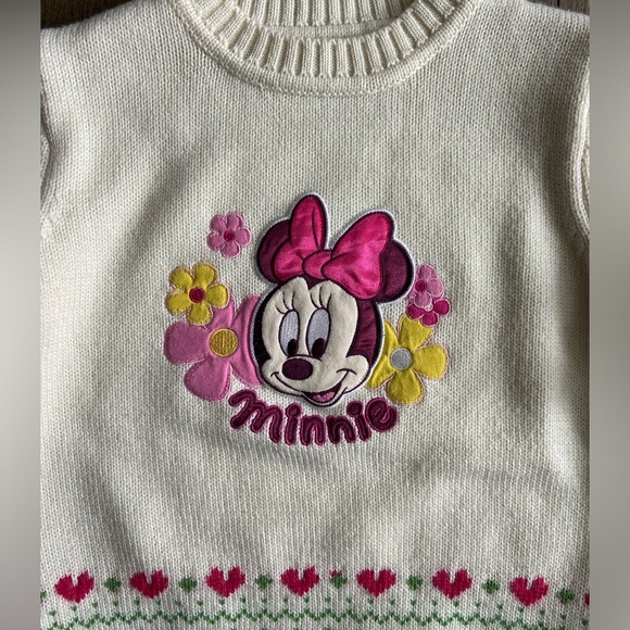 Girls Disney Minnie Mouse sweater size small - Picture 2 of 2